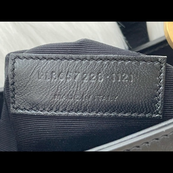 Saint Laurent Black HOBO BAG IN SMOOTH LEATHER - Picture 12 of 12